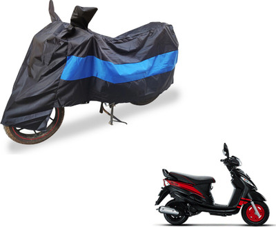 Auto Hub Two Wheeler Cover for Mahindra(Rodeo, Black, Blue)