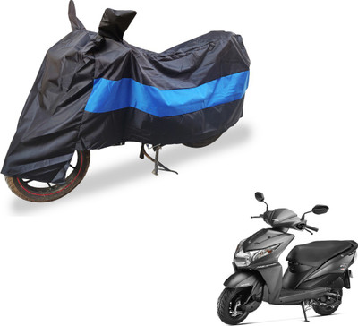 Auto Hub Two Wheeler Cover for Honda(Dio, Black, Blue)