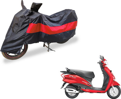 Auto Hub Two Wheeler Cover for Hero(Moto Corp Duet, Black, Red)