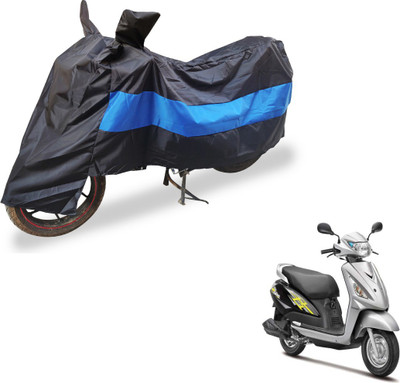 Auto Hub Two Wheeler Cover for Suzuki(Swish, Black, Blue)