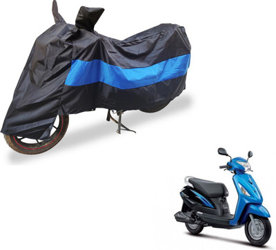 Auto Hub Two Wheeler Cover for Suzuki(Zeus, Black, Blue)