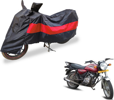 Auto Hub Two Wheeler Cover for Bajaj(Boxer, Black, Red)