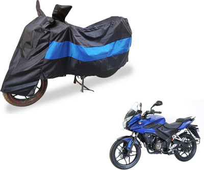 Auto Hub Two Wheeler Cover for Bajaj(Pulsar AS 150, Black, Blue)