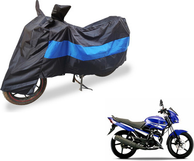 Auto Hub Two Wheeler Cover for Yamaha(Gladiator, Black, Blue)