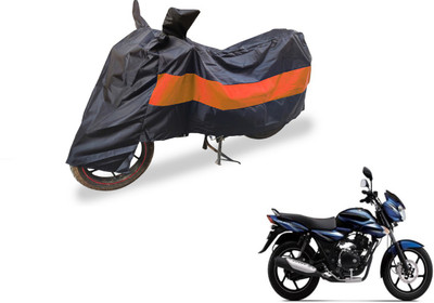 Amanzo Two Wheeler Cover for Bajaj(Discover, Black, Orange)