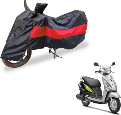 Auto Hub Two Wheeler Cover for Suzuki(Swish, Black, Red)