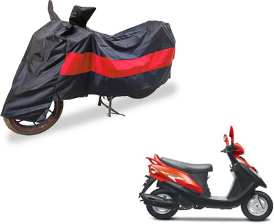 Auto Hub Two Wheeler Cover for Mahindra(Flyte, Black, Red)