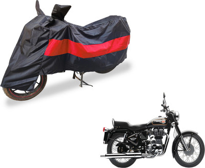 Amanzo Two Wheeler Cover for Royal Enfield(Bullet 350, Black, Red)