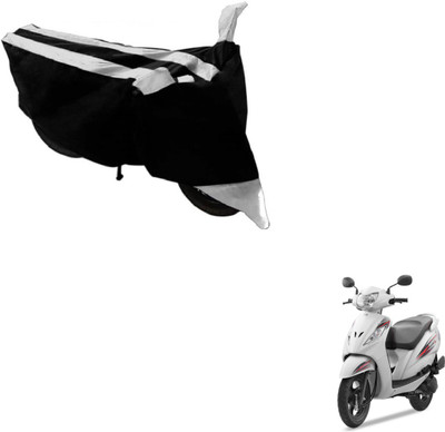 MOCKHE Two Wheeler Cover for TVS(Wego, Black, Silver)