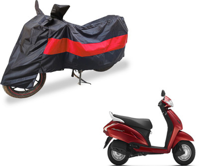 Auto Hub Two Wheeler Cover for Honda(Activa 125, Black, Red)