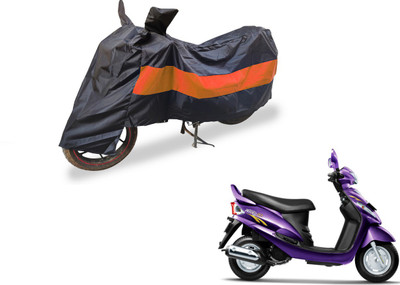 Auto Hub Two Wheeler Cover for Mahindra(Rodeo RZ, Black, Orange)