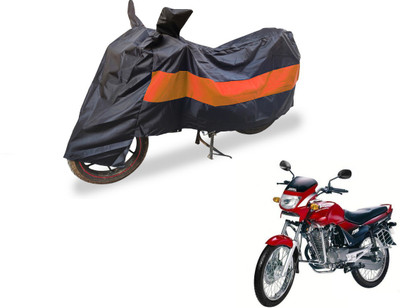 Auto Hub Two Wheeler Cover for Hero(Ambition, Black, Orange)