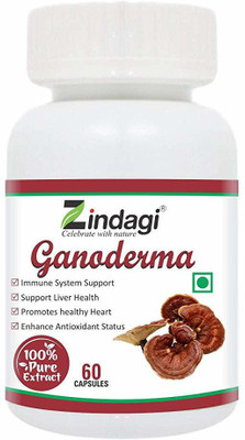 Zindagi Ganoderma Pure Extract Capsules| Helpful In Weight Management|(60 No)