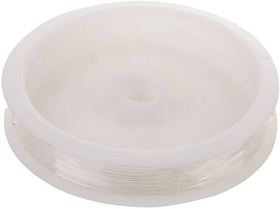 Crafto Stretchy Elastic Cord Clear Round For Beading Necklaces Bracelet Spool - Clear (0.7Mm) (Pack of 2)