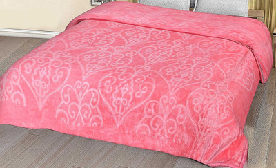GKM Floral Single Mink Blanket for  Heavy Winter(Polyester, Multicolor)