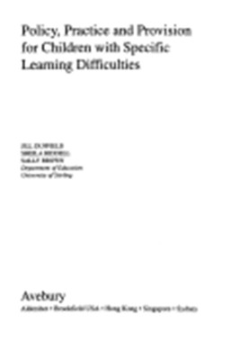 Policy, Practice and Provision for Specific Learning Difficulties(English, Hardcover, Duffield Jill)