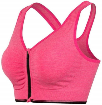 VOYARGE Workout, Aerobic, Gym, Yoga, Dancing, Sports Women Sports Lightly Padded Bra(Pink)