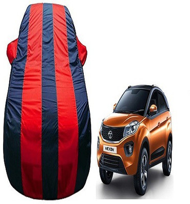 Frap Car Cover For Tata Nexon (With Mirror Pockets)(Red, Blue)