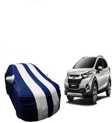 Frap Car Cover For Honda WR-V (With Mirror Pockets)(White, Blue)