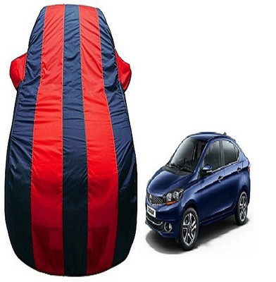 Frap Car Cover For Tata Tigor (With Mirror Pockets)(Red, Blue)