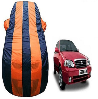 Frap Car Cover For Maruti Suzuki Esteem (With Mirror Pockets)(Orange, Blue)