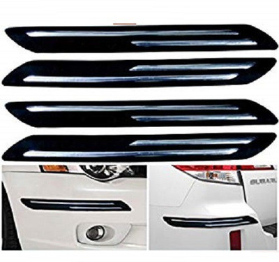 CADEAU Plastic Car Bumper Guard(Black, Pack of 4, Universal For Car, WagonR, Swift Dzire, i10 Active)