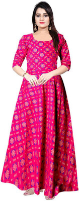 SILVER ORGANISATION Flared/A-line Gown(Multicolor)
