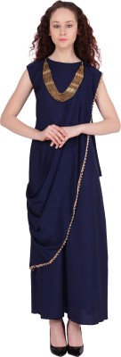 Shyammc Women A-line Blue Dress