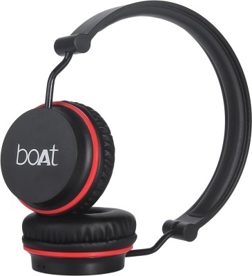 boAt Rockerz 400 Super Extra Bass Bluetooth Headset with Mic  (Red, Black, On the Ear)
