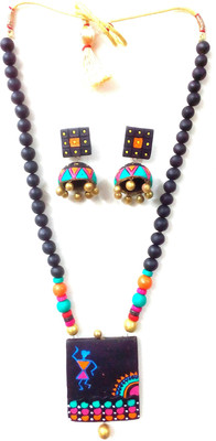 SUBHRA TEXTILE Terracotta Multicolor Jewellery Set(Pack of 1)