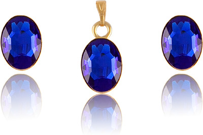 JFL Jewellery for Less Copper Gold-plated Blue Jewellery Set(Pack of 1)