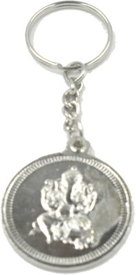 faynci Shree Ganesha Om Silver Key Chain for Gifting Key Chain