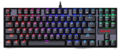 Redragon K552-RGB Wired USB Tenkeyless Gaming Keyboard Compatible with Desktop, Laptop, Mac(Black)