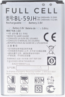 FULL CELL Mobile Battery For  LG Optimus L7 II Dual P715 F5 F3 VS870 Ludid2 P703 BL59JH ( BL-59JH )