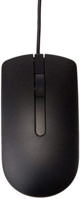 DELL MS116 1000DPI USB Wired Optical Mouse Wired Ambidextrous Optical Mouse(USB 2.0, Black)