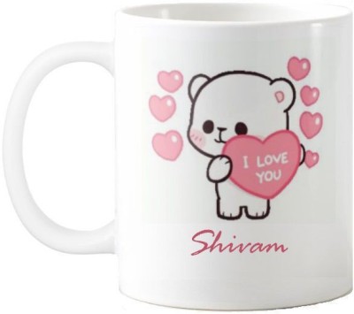 Exocticaa Shivam I Love You Romantic Quotes 67 Ceramic Coffee Mug(325 ml)