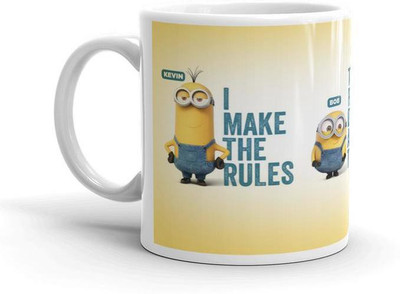 DEVYAI Minions Character Printed DIMINN14 Ceramic Coffee Mug(350 ml)