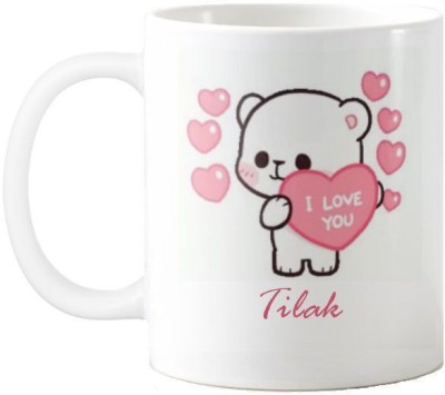 Exocticaa Tilak I Love You Romantic Quotes 67 Ceramic Coffee Mug(325 ml)