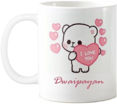 Exocticaa Dwaipayan I Love You Romantic Quotes 67 Ceramic Coffee Mug(325 ml)