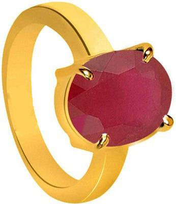 CLEAN GEMS Natural Ruby Gemstone 9.25 Ratti or 8.5 Carat for Male & Female Panchdhatu ring Alloy Ring