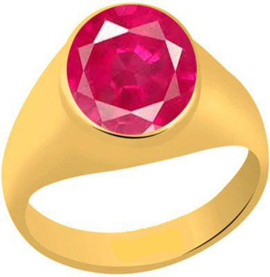 CLEAN GEMS Natural Ruby Gemstone 3.25 Ratti or 3 Carat for Male & Female Panchdhatu ring Alloy Ring