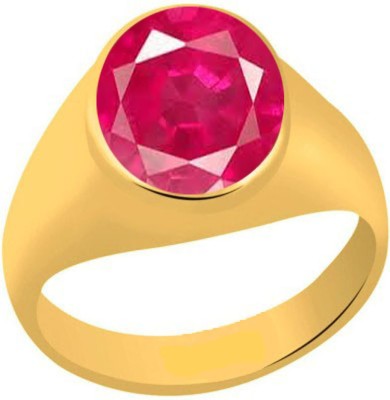 CLEAN GEMS Natural Ruby Gemstone 8.25 Ratti or 7.50 Carat for Male & Female Panchdhatu ring Alloy Ring