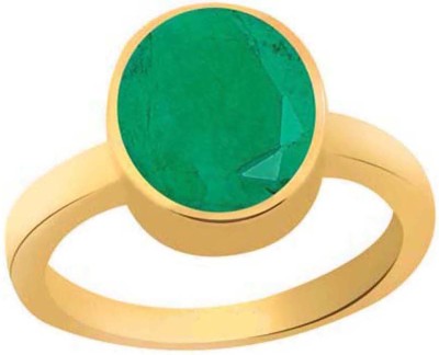 CLEAN GEMS Natural Emerald Gemstone 9.25 Ratti or 8.5 Carat for Male & Female Panchdhatu ring Alloy Ring