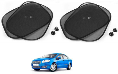 AuTO ADDiCT Side Window Sun Shade For Fiat Linea Classic(Black)