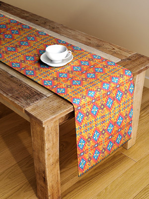 Alina decor Multicolor 137 cm Table Runner(Polyester)