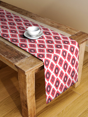 Alina decor Red 137 cm Table Runner(Polyester)