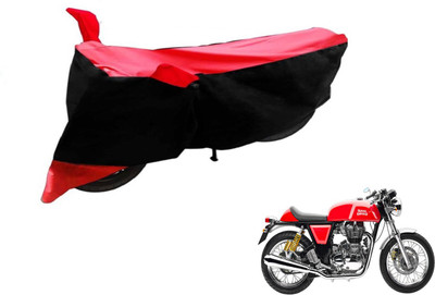 Flipkart SmartBuy Two Wheeler Cover for Royal Enfield(Continental GT, Black, Red)