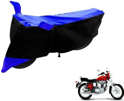Flipkart SmartBuy Two Wheeler Cover for Royal Enfield(Black, Blue)