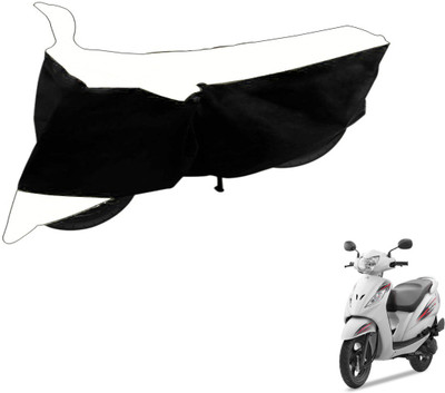 Flipkart SmartBuy Two Wheeler Cover for TVS(Wego, Black, White)