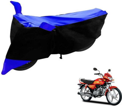 Flipkart SmartBuy Two Wheeler Cover for Hero(CD deluxe, Black, Blue)